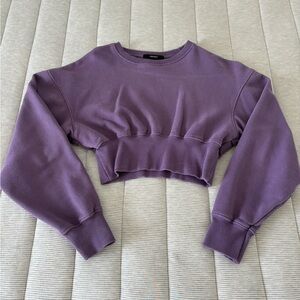 Forever 21 Lavender Cropped Hoodie